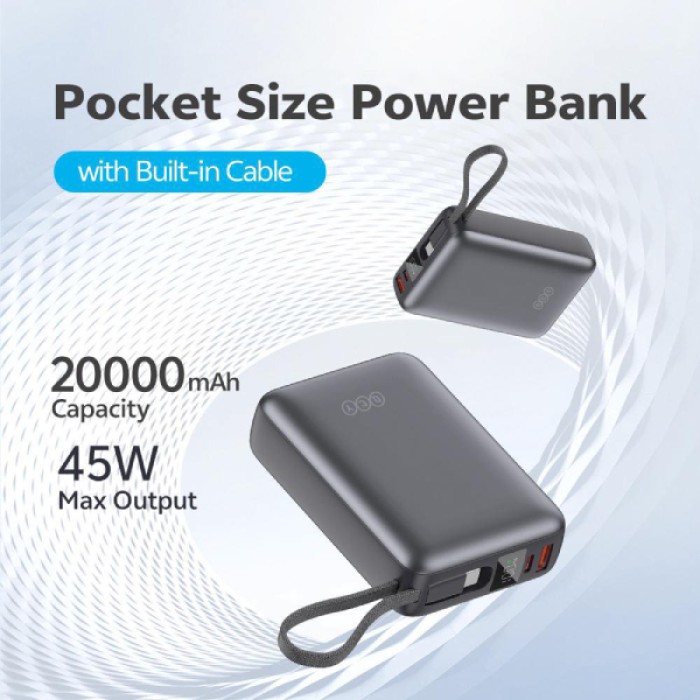 QCY PB20C 20000mAh 45W PD Fast Charging Mini Power bank